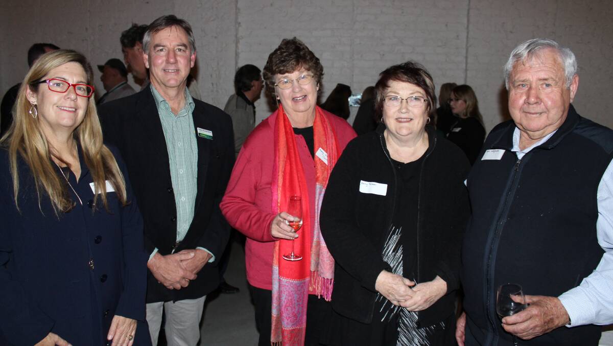  Katanning shire president Liz Guidera (left), with The Nationals WA Roe MP Peter Rundle, party life member Mary Graham, Kerry Palmer and Rob Ladyman.
