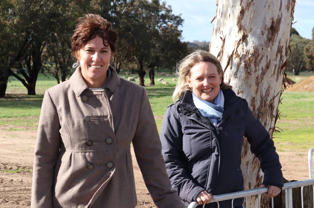 Jane Trindall (left), Narrabri, New South Wales and Kelly Manton-Pearce, Yealering, both spoke at last week's Southern Dirt TECHSPO on the subject of data driven farms of the future.