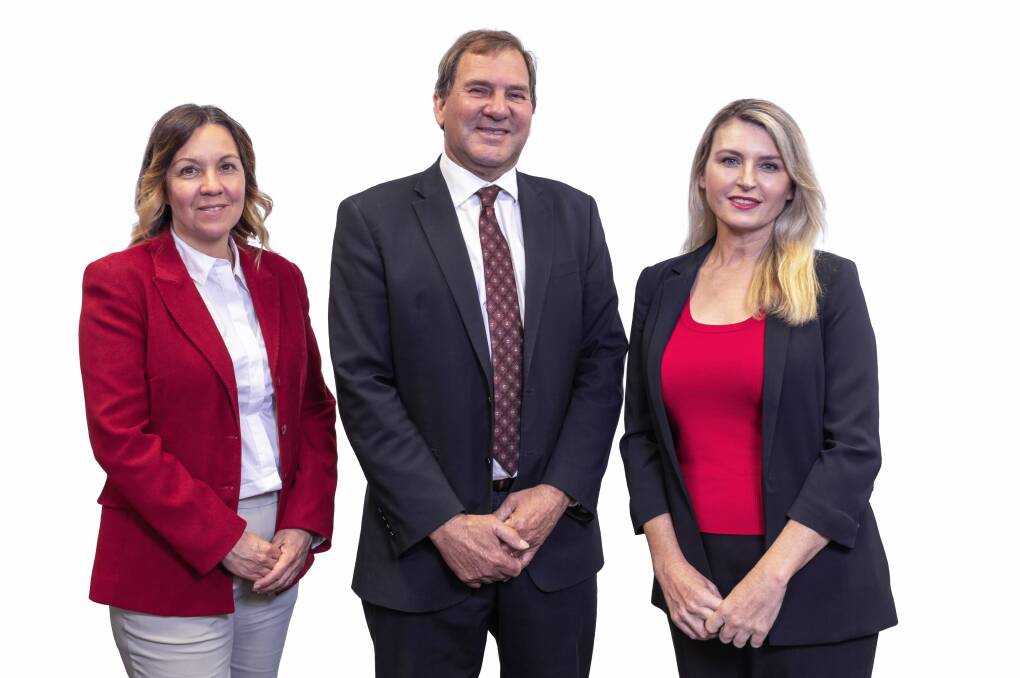WA Labor candidates for the Agricultural Region Shelley Payne (left) and Sandra Carr with the current Agricultural Region MP Darren West who holds the number one ticket spot for the 2021 State election.