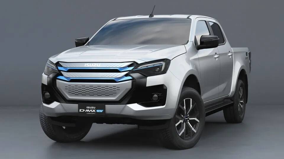 Many car manufacturers are fast increasing their range of electric utes - including Isuzu with this electric D-Max BEV targeted for Australia. 