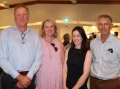 Australian Wool Innovation (AWI) director Neil Jackson (left), Kojonup, with wife Sandy, forum guest speaker AWI general manager marketing and communications, Laura Armstrong and Stud Merino Breeders Association of WA president Michael Campbell.
