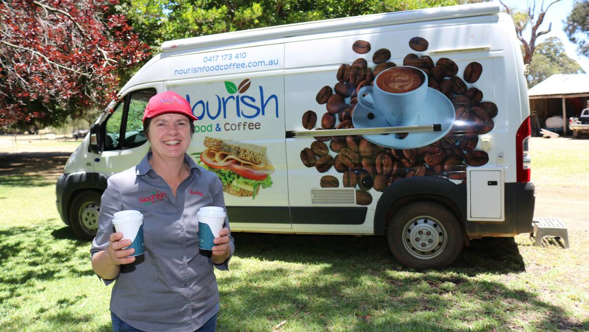 Judy Hambley and the Nourish Food and Coffee van.