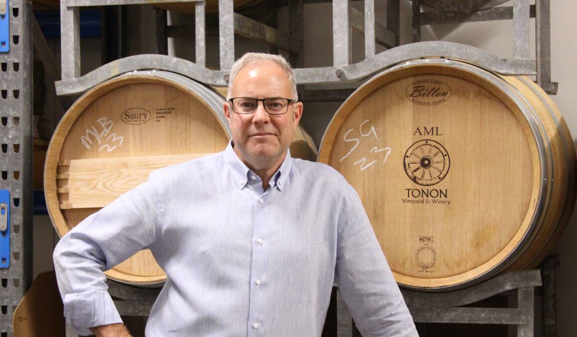  Dan Tonon, viticulturist and winemaker, purchased his 2.5-hectare property in Carmel, near Lesmurdie, in 2011 and grows alternative wine grape varieties.
