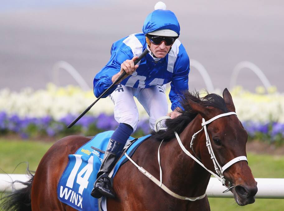 HISTORY MADE: Winx made history when she became the first racehorse to win four runnings of the race regarded as the weight-for-age championship of the southern hemisphere.