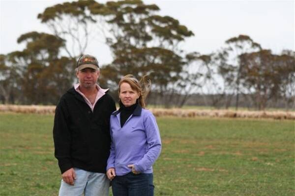 Sheep producers Tom and Donna Lynch run 3500 breeding ewes on their 6000-hectare property north east of Hyden.