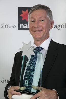 Craig Mostyn Group chief executive officer David Lock won the 2012 Agribusiness Leader of the Year Award.