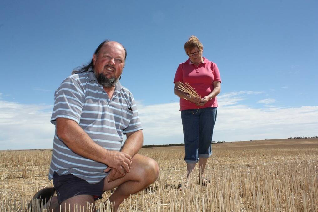Bunjil grain growers Brad and Joanne Hirsch are the first Multi Peril Crop Insurance clients in WA.