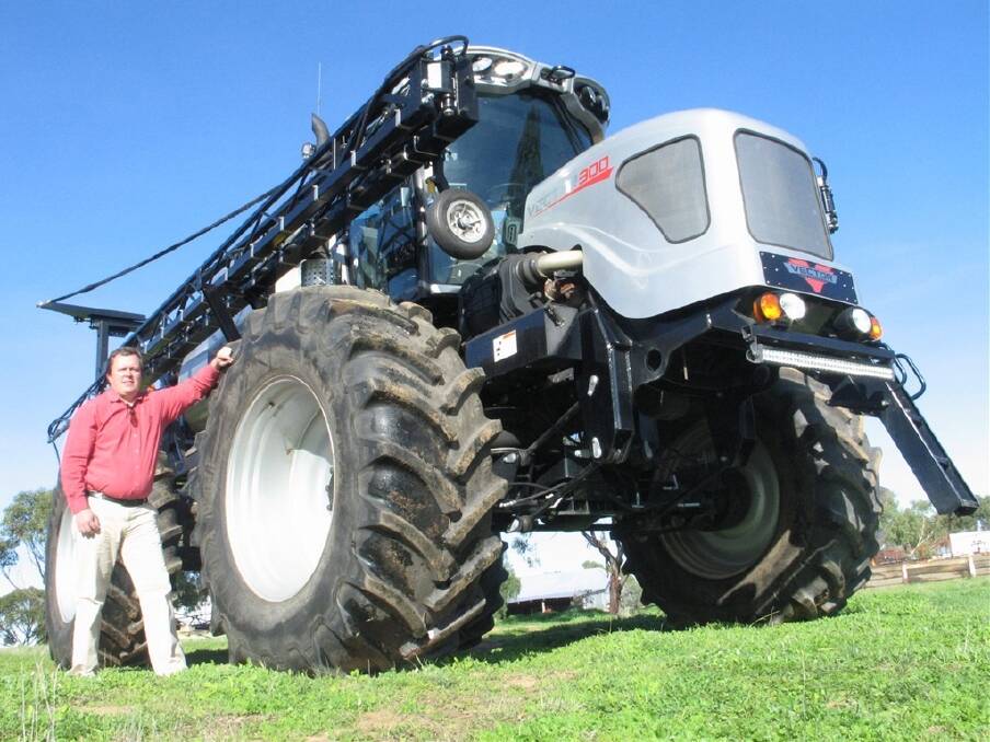 AgImports manager Brad Hudson, York, says the Vetcor is the ideal dual purpose machine for spraying and spreading.
