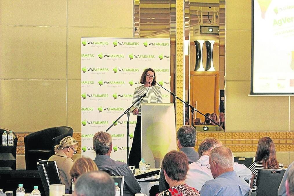 Agriculture and Water Resources Assistant Minister Anne Ruston spoke at the WAFarmers annual conference.