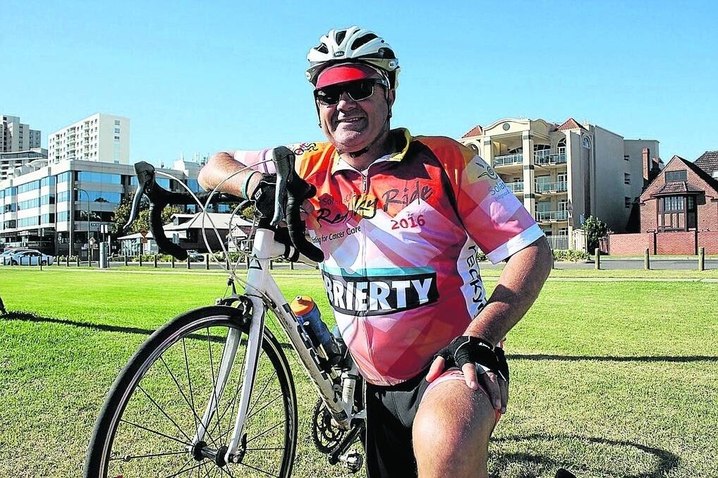 Pingelly grower John Hassell goes through the final stages of his warm up on the South Perth foreshore, before starting his 1000 kilometre ride last week.