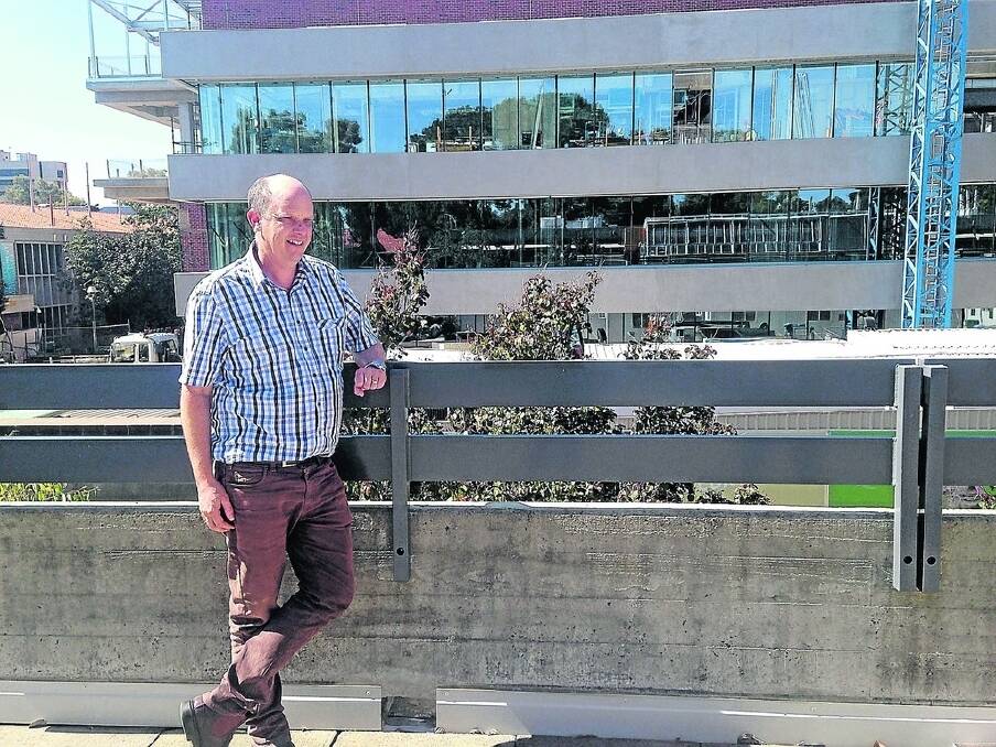 Professor Mark Gibberd in front of the new CCDM building. Photo: Curtin University