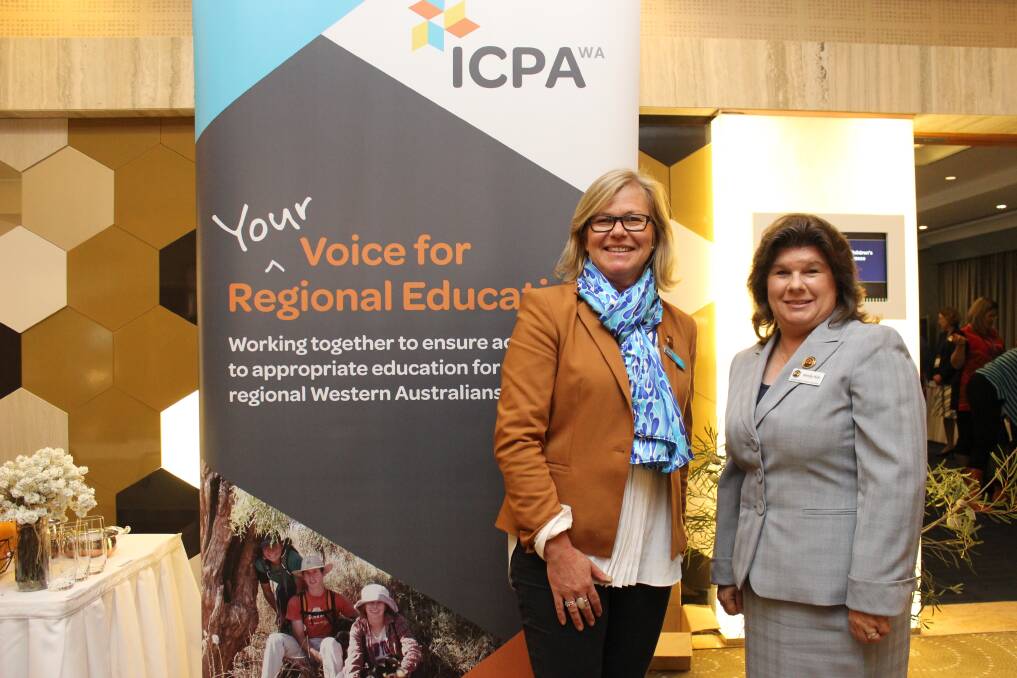 ICPA WA president Liz Sudlow (left) with federal ICPA president Wendy Hick.