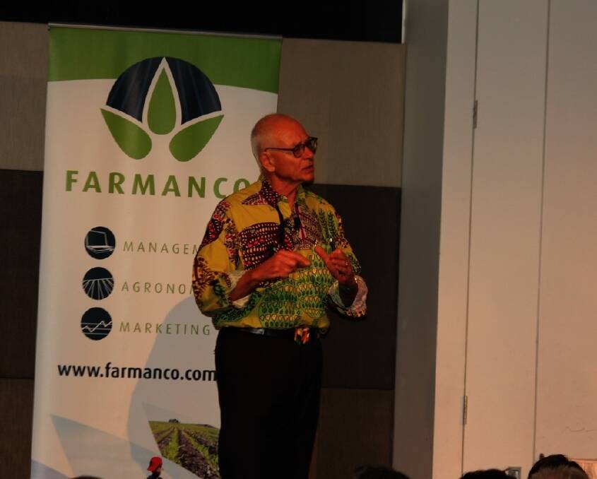 Science commentator Karl Kruszelnicki speaking on a wide range of topics at the Farmanco conference last week.
