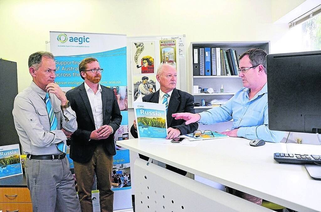 AEGIC Russia wheat report authors Peter White (left), Chris Carter, Ross Kingwell and Peter Elliott.