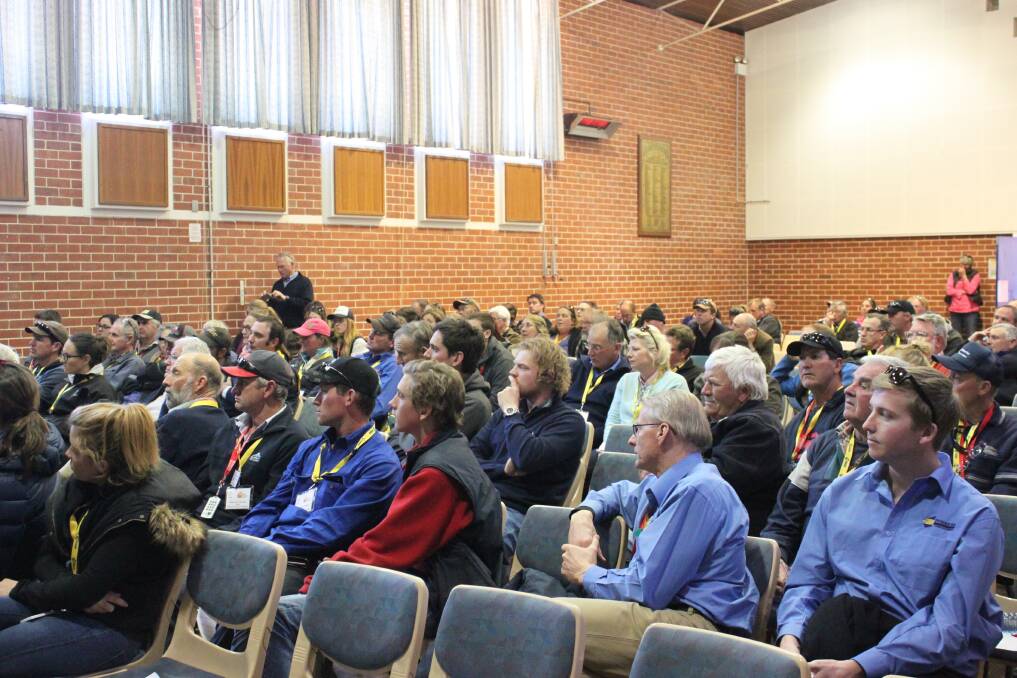 The crowd heard from keynote speaker Peter Morris, PJ Morris Wools, at this year's Sheep Easy 2016 field day, who spoke about the postive future ahead for the Australian wool industry from the perspective of a wool exporter.