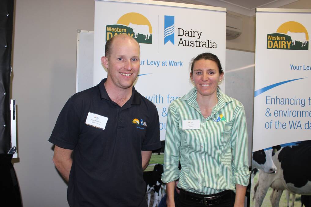 Western Diary research scientist Ruairi McDonnell and NSW dairy research scientist Helen Golder.