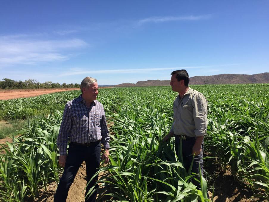Premier Colin Barnett (left), picutured with Kimberley Agricultural Investment general manager Jim Englelke will launch WA Worth Sharing in Singapore next week to showcase WA agriculture.