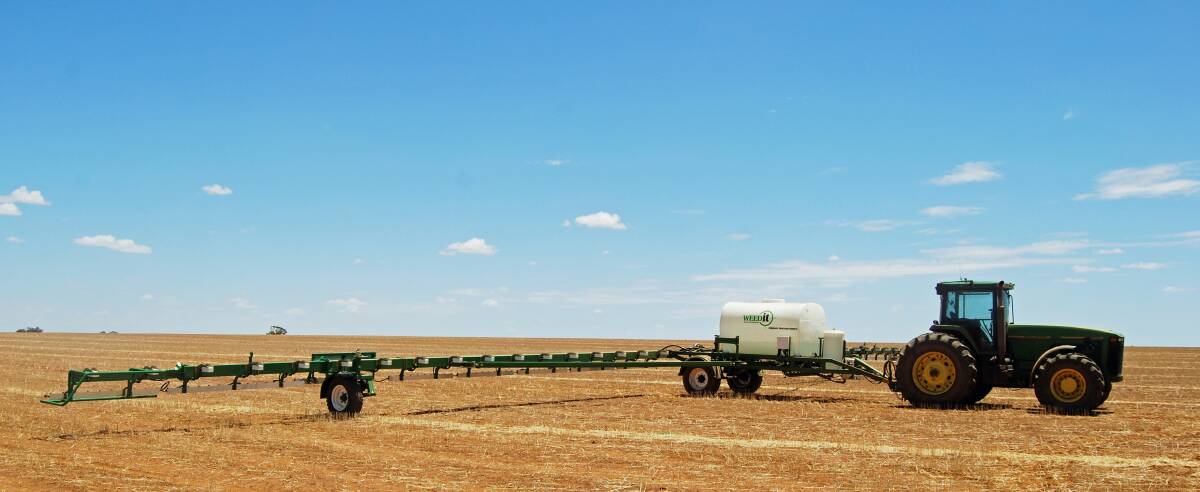 This Terrain Tracker WEEDit boomsprayer will notch up more than 400,000ha this summer in operation at Pindar.