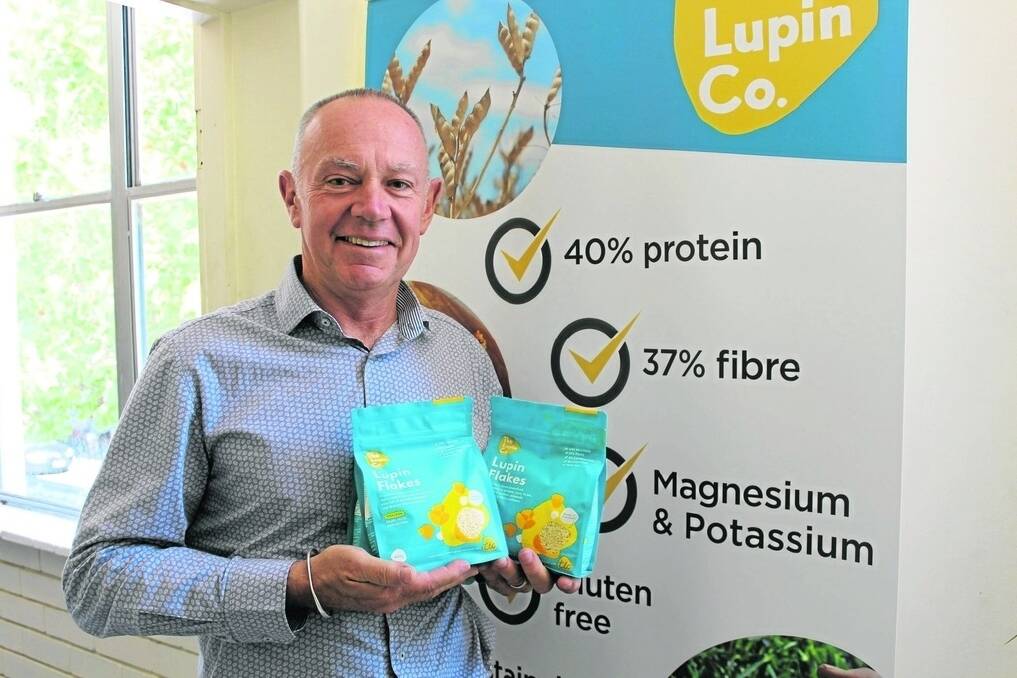 The Lupin Company managing director David Fienberg with the company&#39;s new lupin flakes which will be launched nationally next month.