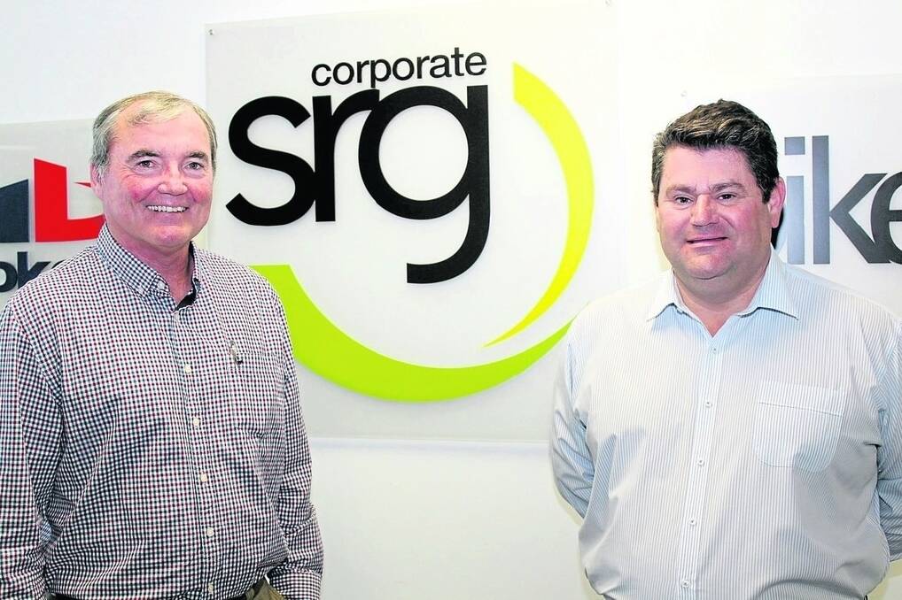 Agricultural data expert Richard Riddle (left) and SRG Corporate account director Norm Trethewey have teamed up to offer index-based weather insurance to farmers this season.