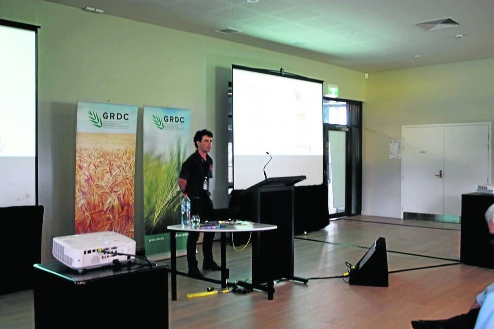 2015 Nuffield scholar Reece Curwen presented his research on farm labour management systems at the GRDC Farm Business Update in Corrigin.