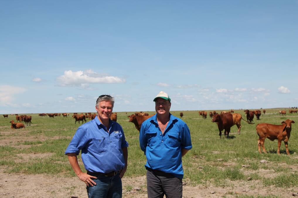 Cattle Council of Australia chief executive officer Duncan Bremner (left) and Haydn Sale at Mandora station, South Kimberley.