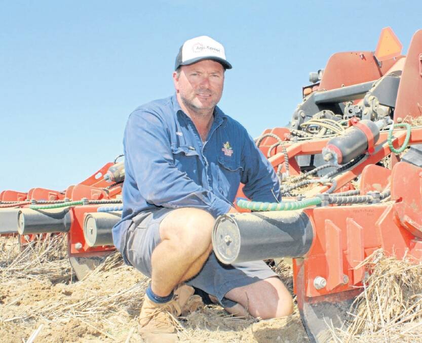 Mullewa farmer Rod Messina ready to start another paddock of heliripping on the Eradu sandplain country. By the end of this year heliripping will be complete on the 6000ha (14,850ac) of sandplain country.