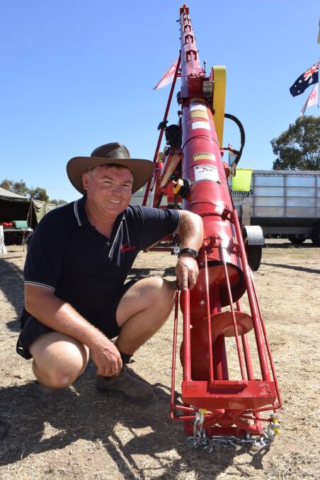 Andrew Venning, Vennings Machinery, Kadina, South Australia, with one of the company's range of augers.