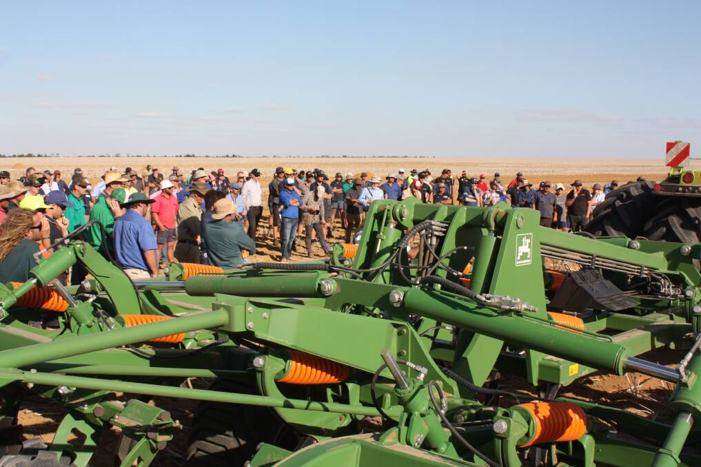 About 150 farmers attended The Great Rip Off on Rod and Andrew Messina's Spring Park Farm to check out eight deep rippers in action.