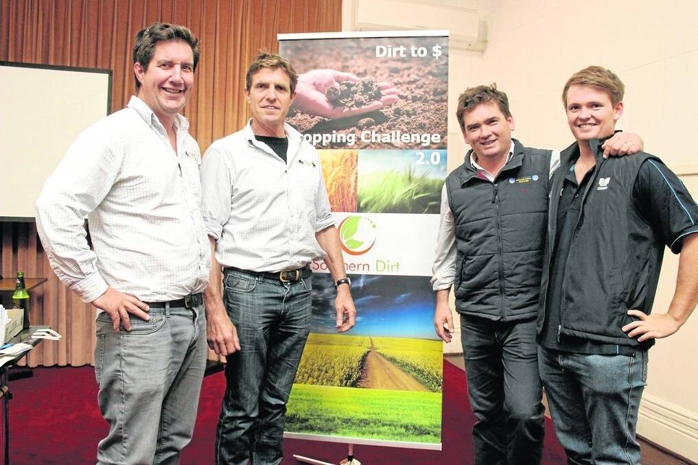 Alec Smith (left), Ned Capper, Matt Atkinson and Alec Rex from the Dirt to $ Kojonup Agricultural Supplies team.