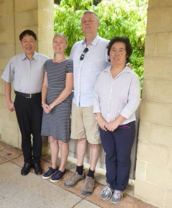 University of Western Australia researchers Guijun Yan (left), Jacqui Batley, Dave Edwards and Helen Liu. The team will use the $2.5 million funding boost to research improvements in wheat production.