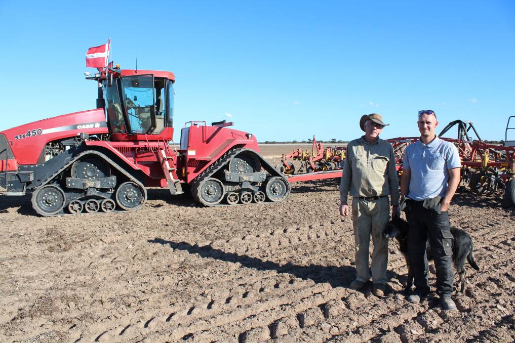 Wally Newman (left) with Marco Oppenhagen from Copenhagen who joined the Newman family for the 2017 seeding program.
