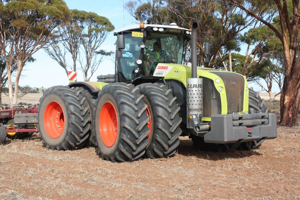 The new CLAAS Xerion 5000 4WD tractor designed for Australian farmers.