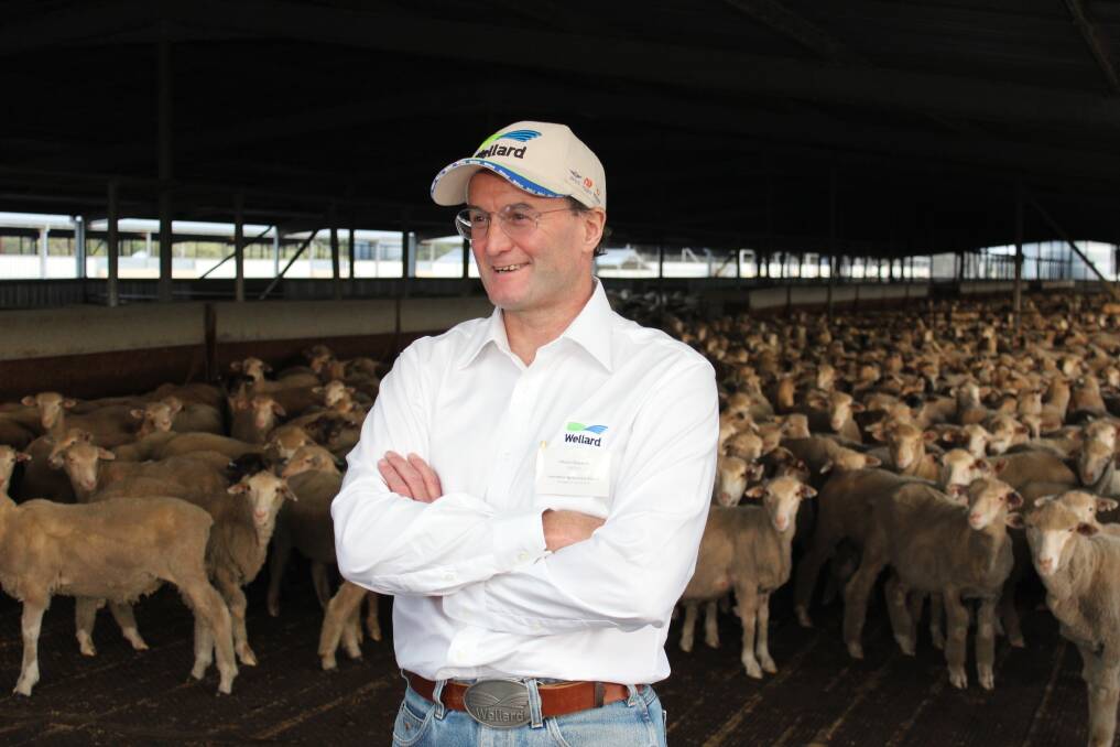 Wellard managing director Mauro Balzarini at the La Bergerie live export sheep holding facility at Baldivis that his company WGH Holdings Pty Ltd is selling for a reputed $32 million.