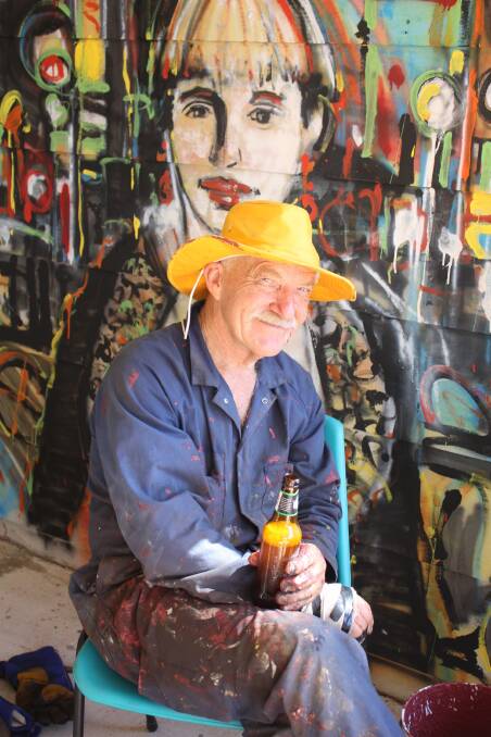 Len Zuks – welding workshop facilitator, artist, sculptor and regular entrant of the Kondinin Art Exhibition.