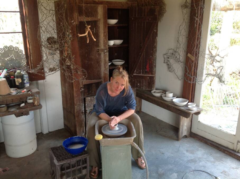 Coomberdale artist Natalie Tonkin in her on-farm studio where she overlooks the landscape change with the seasons.