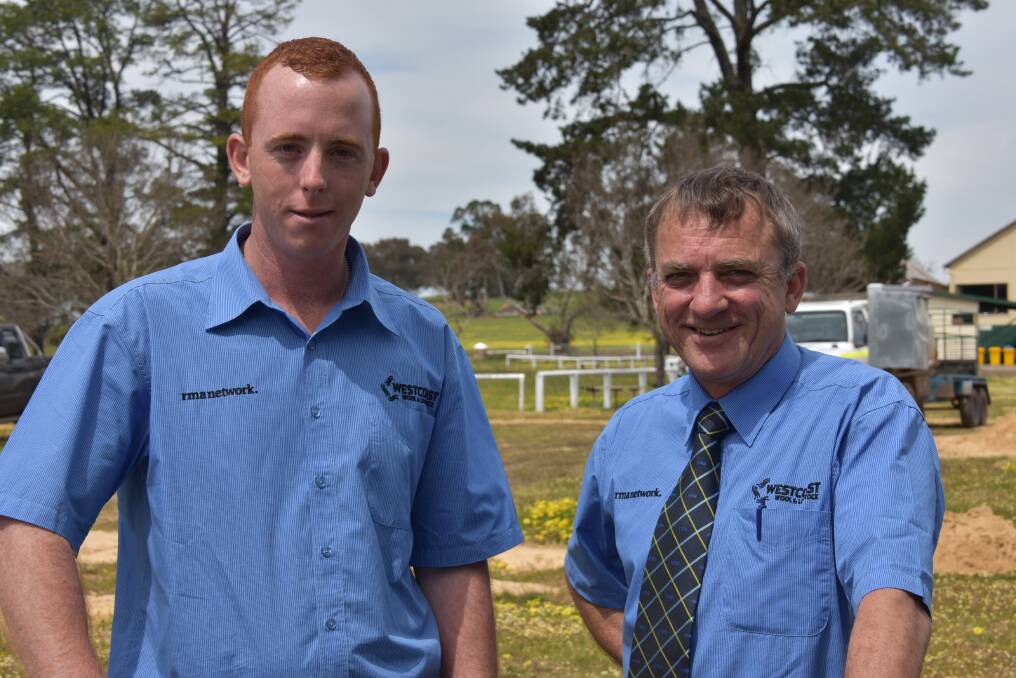 Allen Bentham (left), has joined Westcoast Wool & Livestock cattle marketing team and will work alongside senior auctioneer Chris Hartley at the Muchea Livestock Centre.