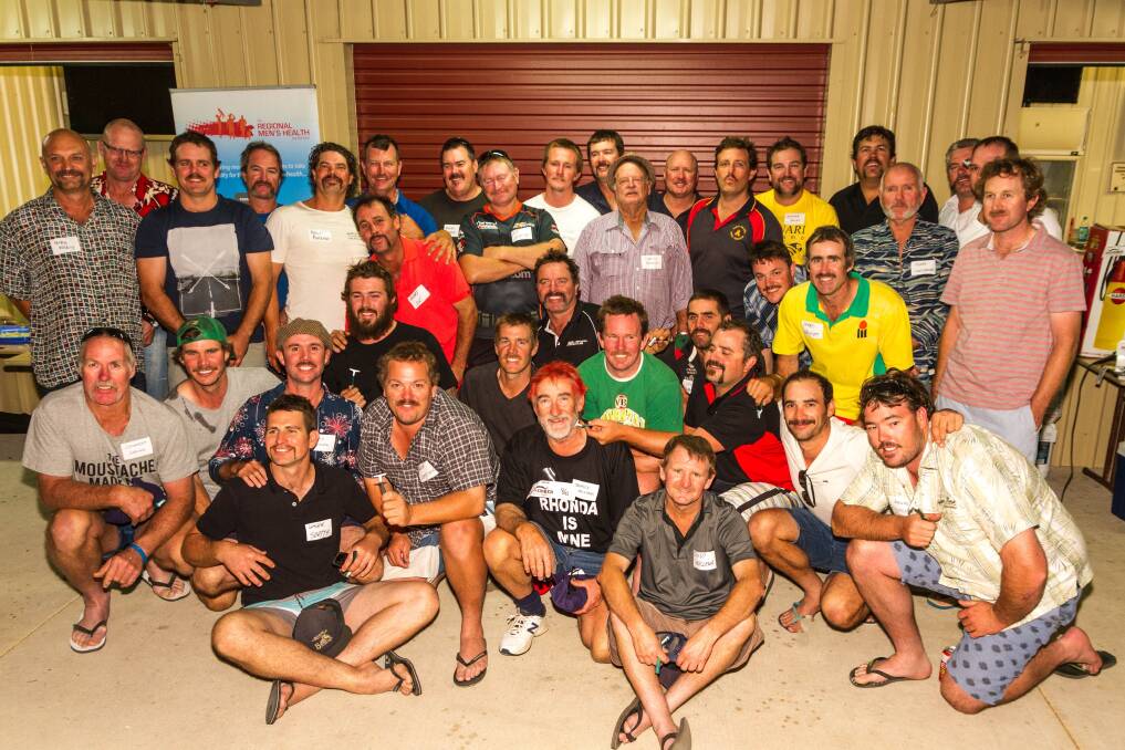 The Mingenew Gringos pictured at the fundraiser for Movember in support of men's health in regional WA. The group was made up of men across the northen Wheatbelt. Photographs by Justine Rowe, Around the Traps- Rural Life in Pictures.