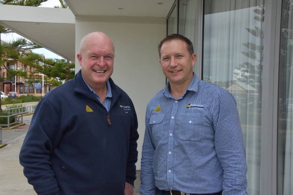  The Primaries wool and livestock team is currently led by livestock manager Paul Mahony (left) and wool manager Greg Tilbrook.