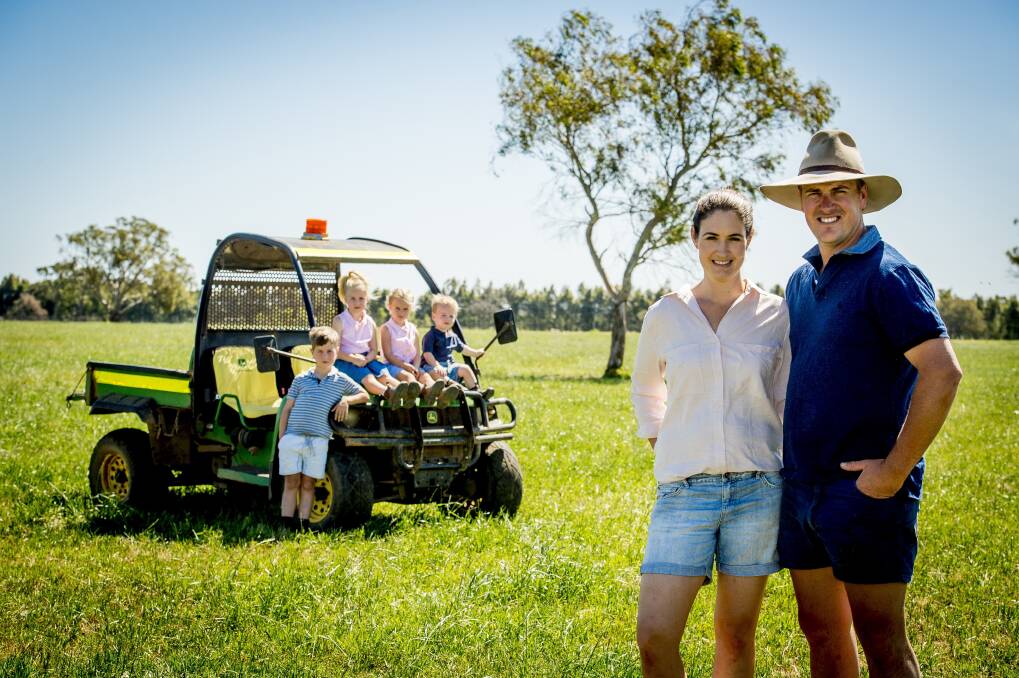  Sophia and Mick Giumelli, Benger, with their four children Jackson, Penelope, Juliet and Declan, will host next year's WA Dairy Innovation Day.