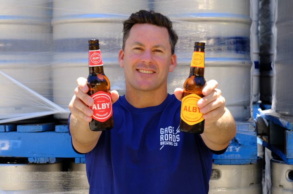  Gage Roads chief operating officer and brew chief Aaron Heary with the new alby beer.