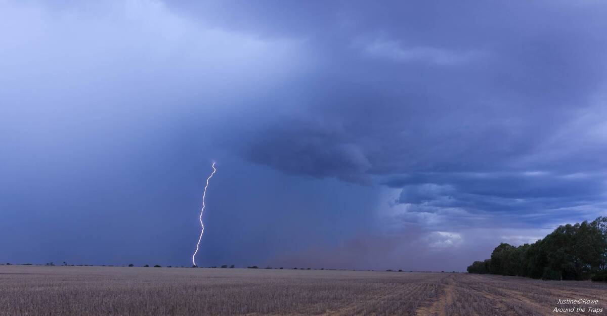  Justine Rowe sent in a photo of the storm in Mullewa putting on a show as 4 millimetres fell on Saturday.