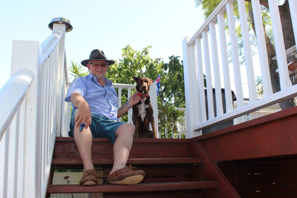 John Jones, pictured with his dog Lucy, was appointed a Member of the Order of Australia on Friday for significant service to mining exploration and for his contribution to the livestock transport industry and the Goldfields community. 