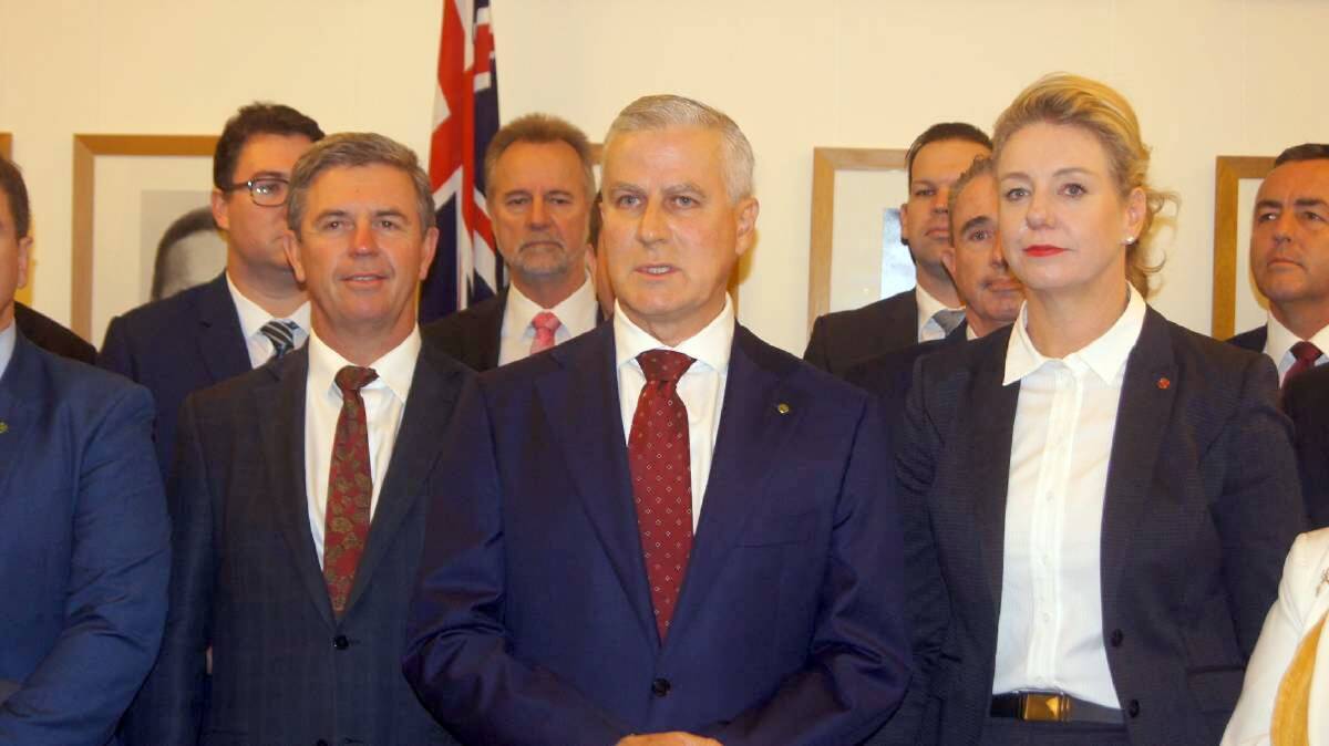 New leader of The Nationals, Michael McCormack, addresses the media in Canberra after taking over the party on Monday.