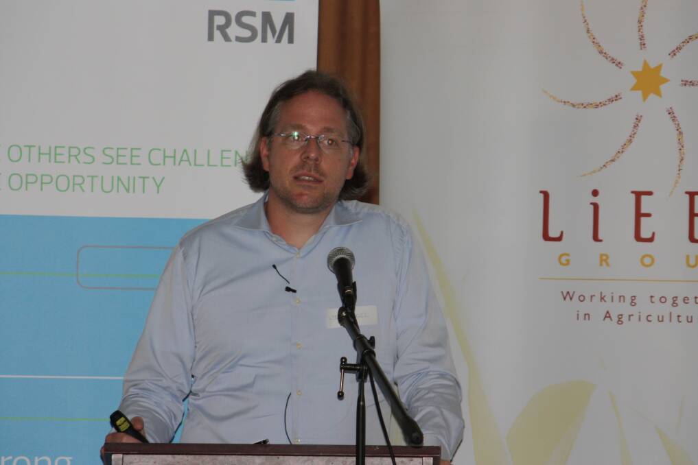 Rabobank global grains and oilseeds sector strategist Stefan Vogel presented his expectations on the affect of growing Black Sea wheat production at a Liebe Group event in Dalwallinu last week.