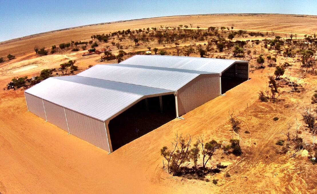 The new Titan drive-through shed erected on John Grove's Yuna property by Pheonix Sheds.
