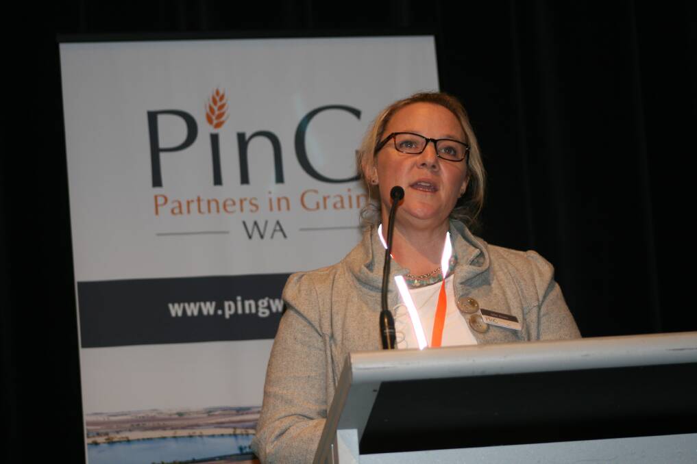 Windsor Hart co-director and north Merredin farmer Jules Alvaro, explained the concept she has in place for crop insurance in marginal years.