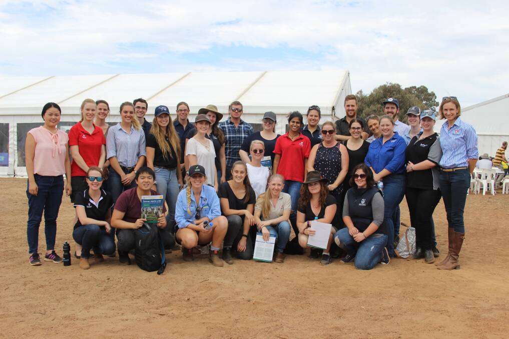 Murdoch University School of Veterinary and Life Sciences lecturer Liselotte Pannier (right) with most of the students who will be departing on international agriculture study tours to China and Europe in July. 