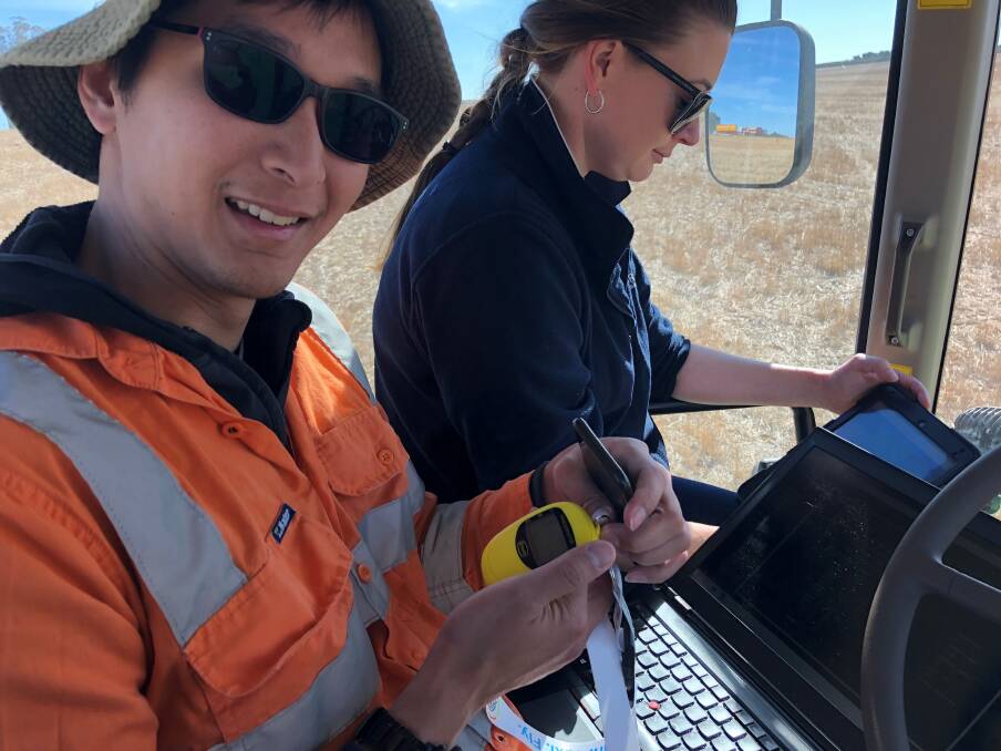 Namo Visudhipol, ThinkSpatial and Veronika Crouch, Corrigin Farm Improvement Group are starting accuracy evaluations with growers in the Wheatbelt.