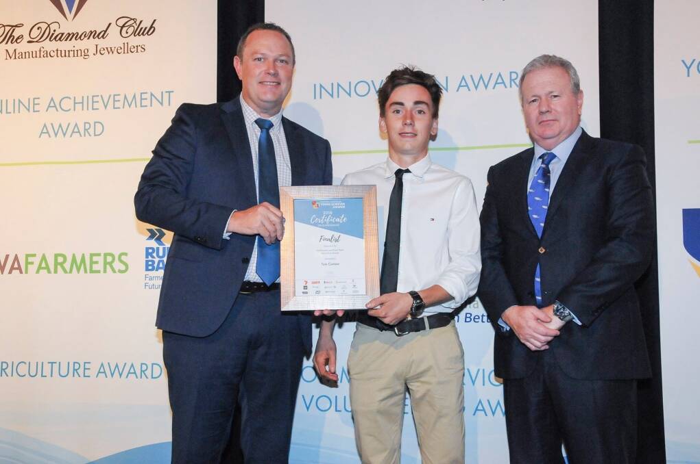  Scaddan farmer Tom Curnow was named the WAFarmers Ruralbank Agricultural Award winner at the WA Young Achievers Awards night at the weekend.
